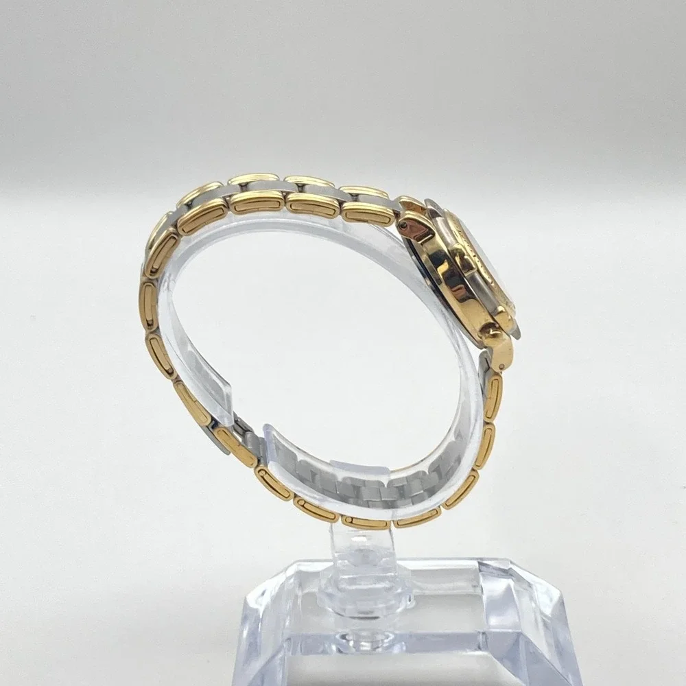 Vintage Liz Claiborne Womens Watch Indiglo Silver Gold Tone New Battery SMALL 6